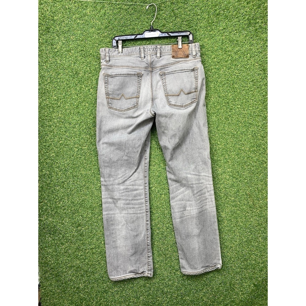 Alberto Jeans Mens 34X34 (32x30) Modern Stone Fit Grey Straight Rise Casual